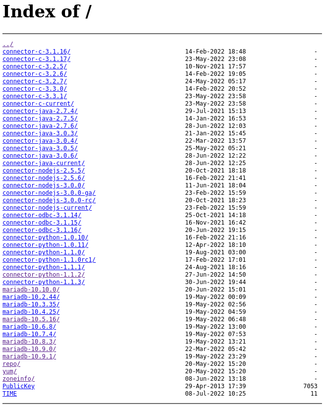 mirror.mariadb.org index